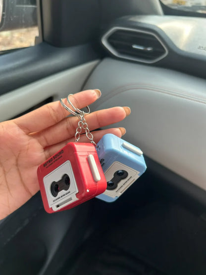 Timbrelic Mini Retro Cassette Voice Recorder Keychain